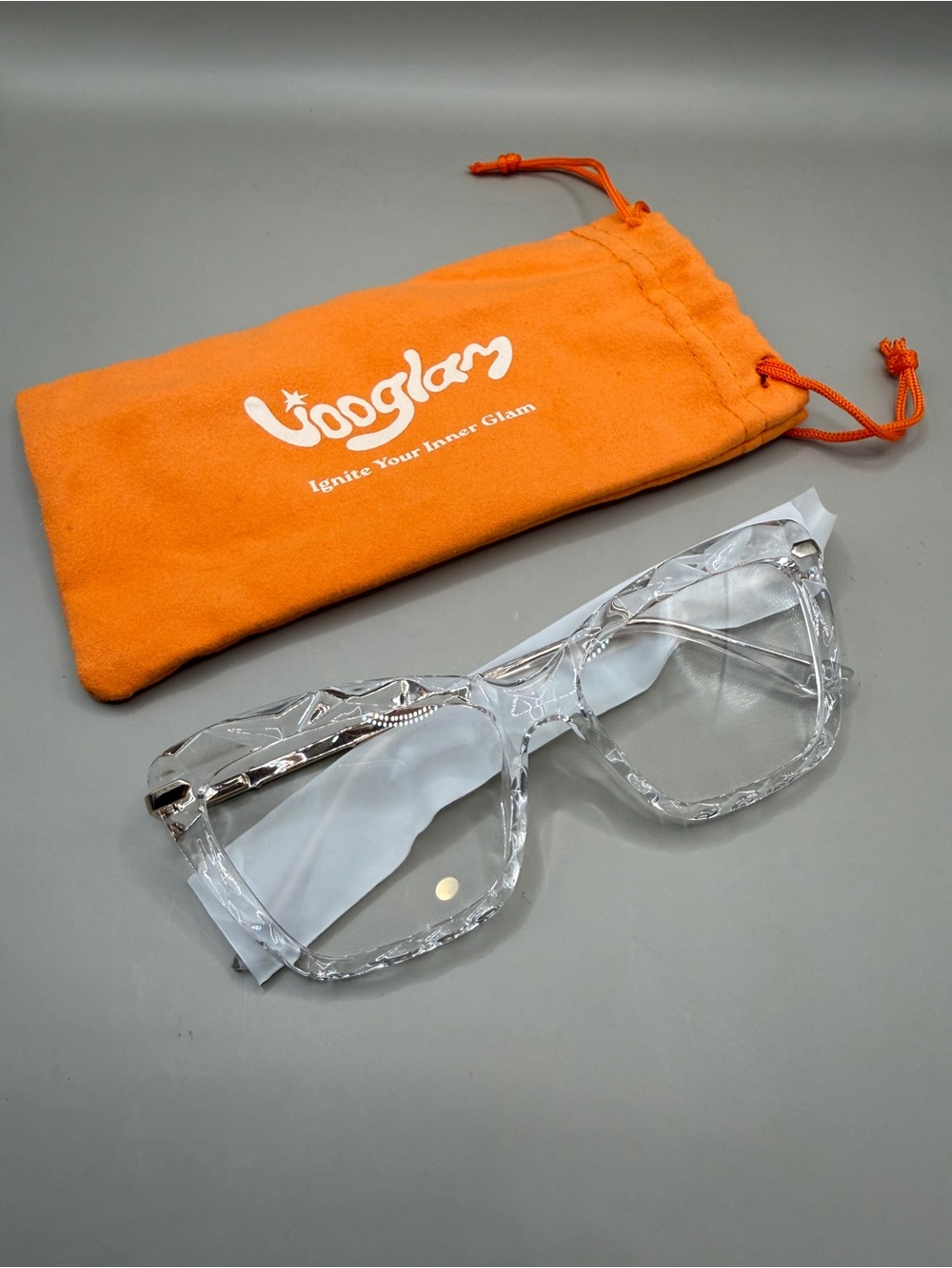 Vooglam Clear Square Glasses Frame, No Prescription